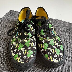 Simpsons Vans Authentics glow-in-the-dark atomic Bart. w7/kids 5.5, new in box.